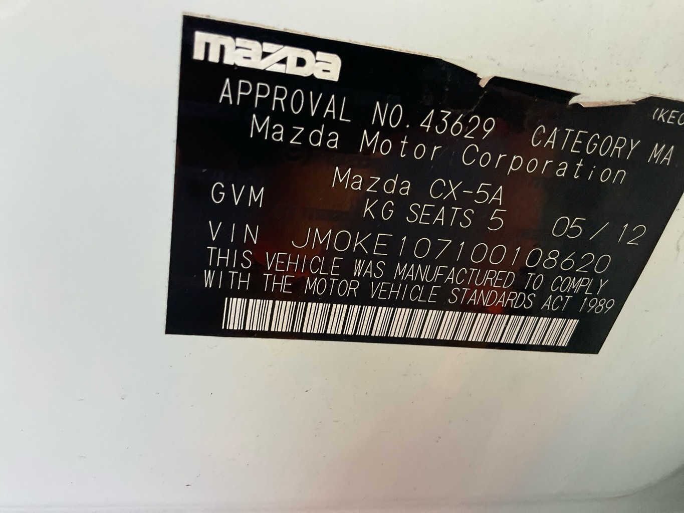 2012 Mazda CX-5 Maxx KE