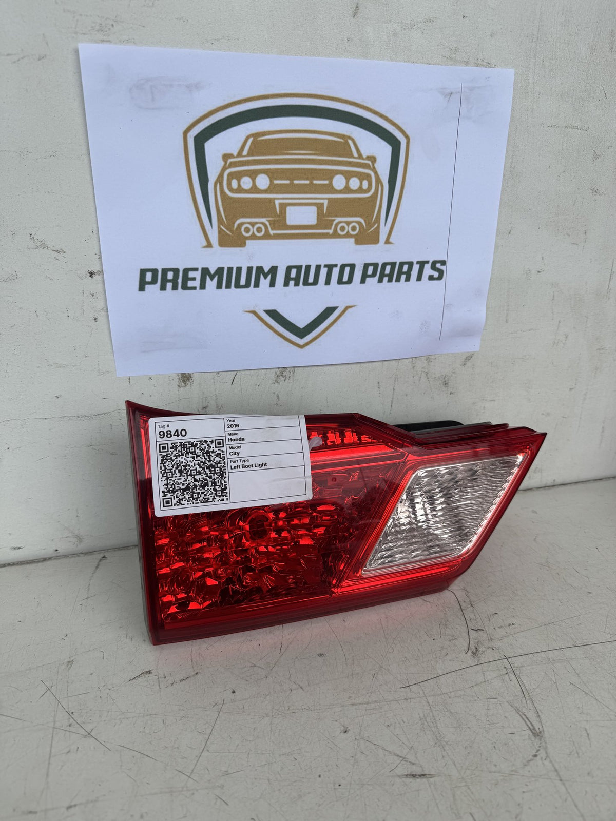 2016 Honda City Left Boot Light