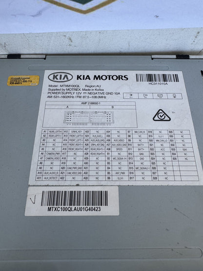 2019 Kia Sportage QL Station Wagon Stereo Head Unit