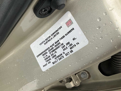 2006 Toyota Camry Altise XV40