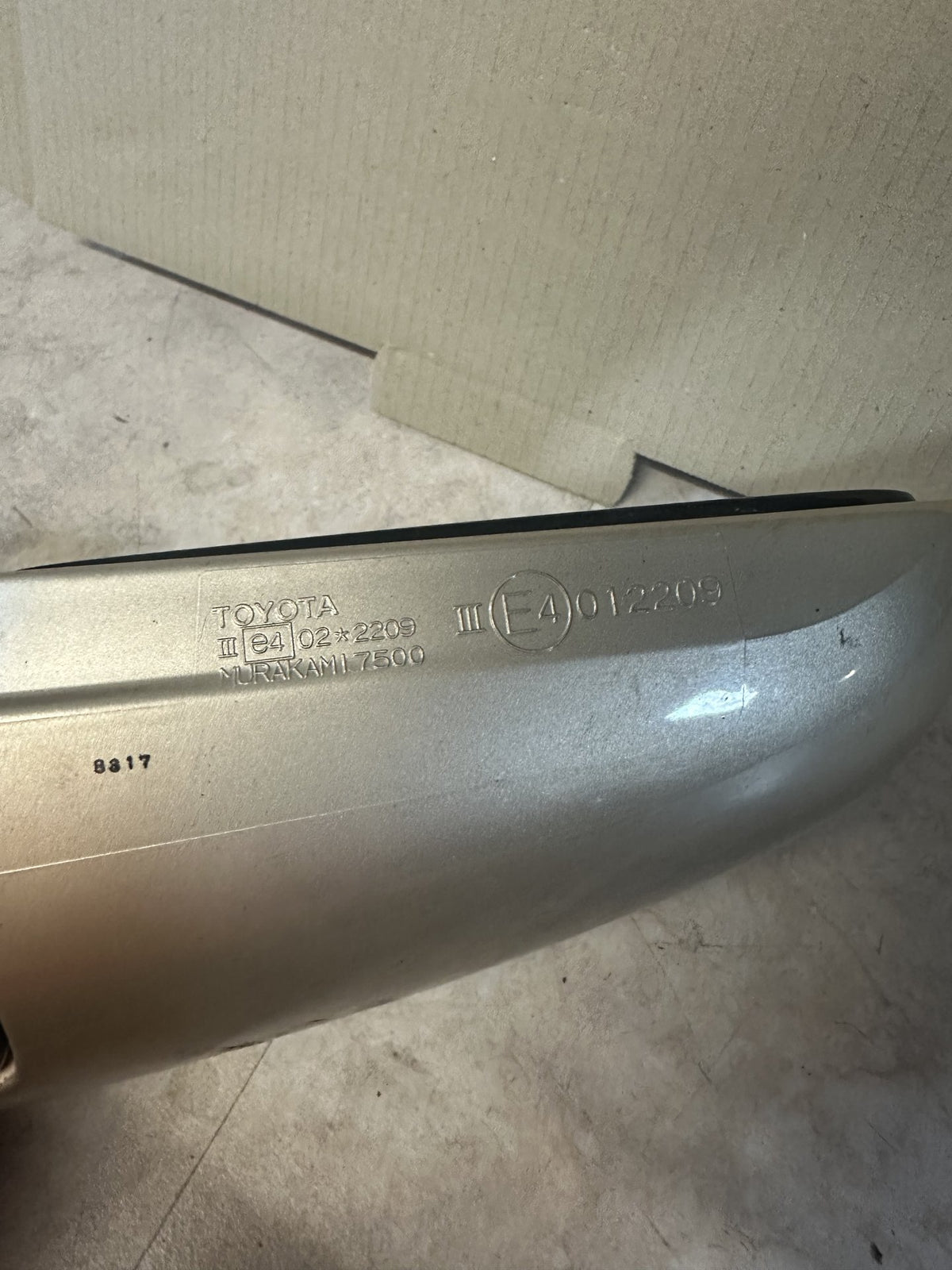 2008 RX Series GSU35R Right Door Mirror 012209