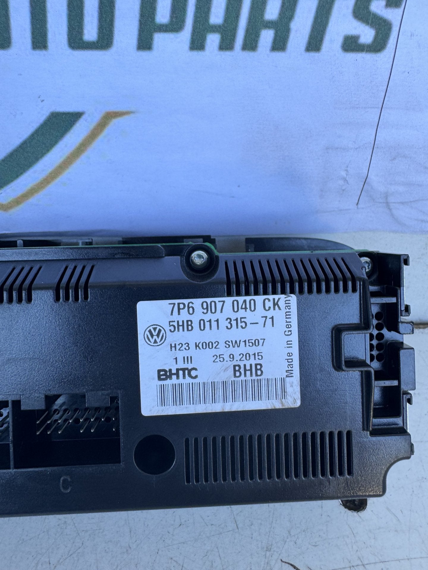 2016 Volkswagen Touareg Station Wagon Heater/AC Controls