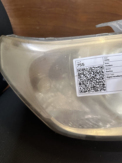 2010 Holden Barina Barina Hatchback Right Headlight