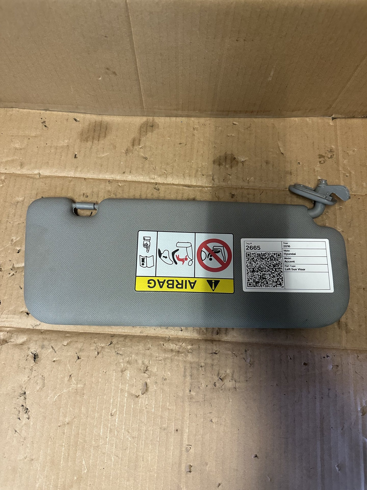 2016 Hyundai Accent RB Hatchback Left Sun Visor