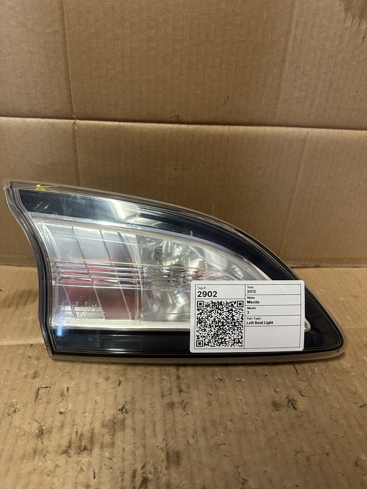 Left Boot Light, P8241L, 2012, Mazda, 3 Sport
