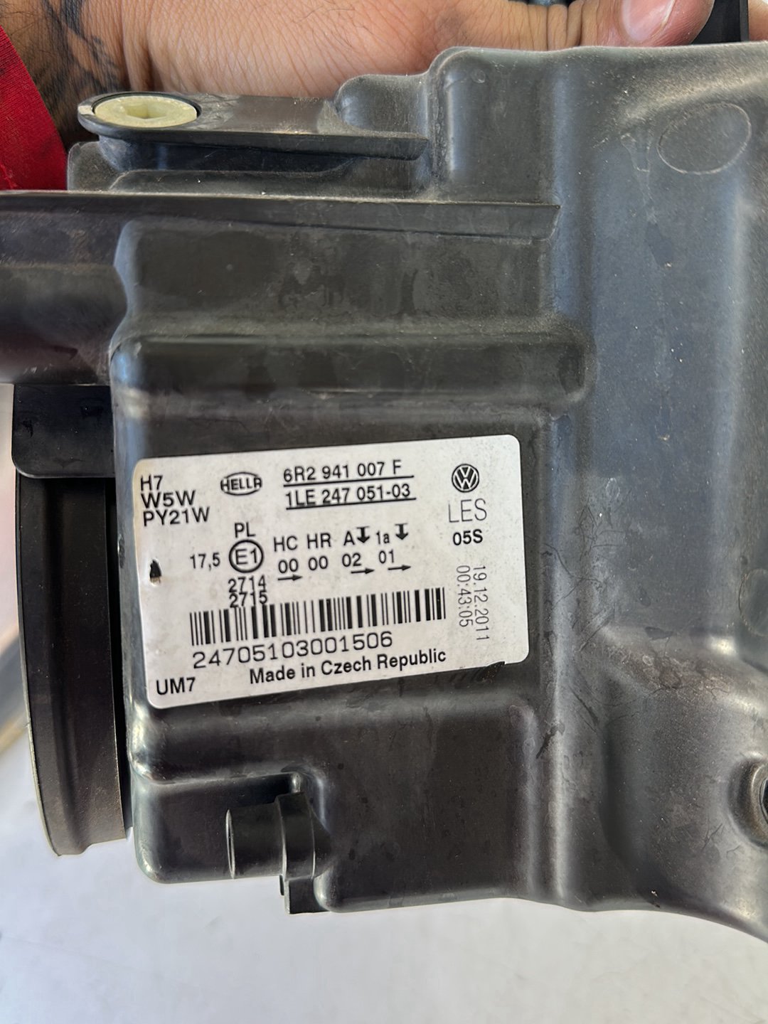 2012 Volkswagen Polo Hatchback Left Headlight