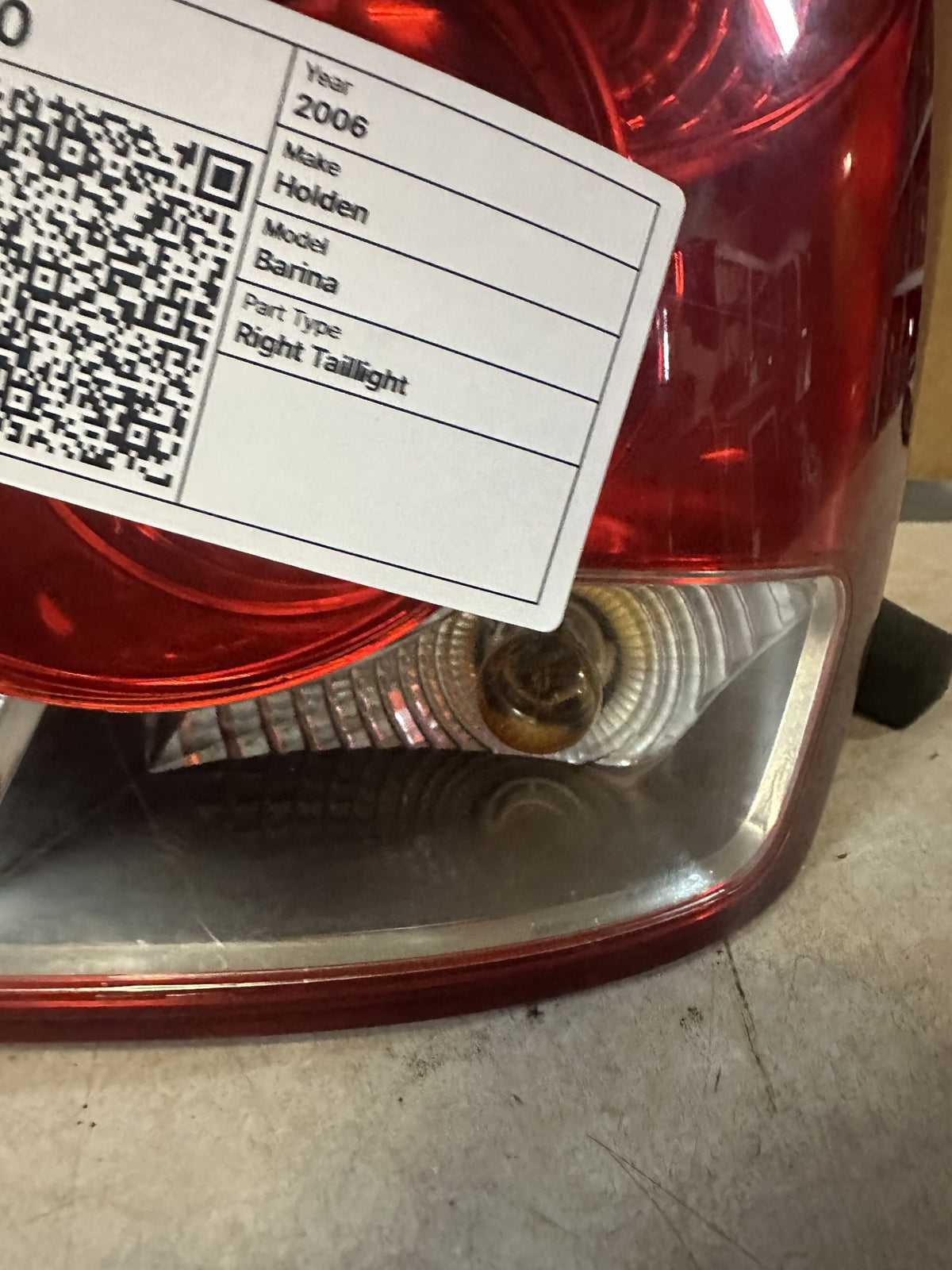 2006 Holden Barina Barina Hatchback Right Taillight 1156