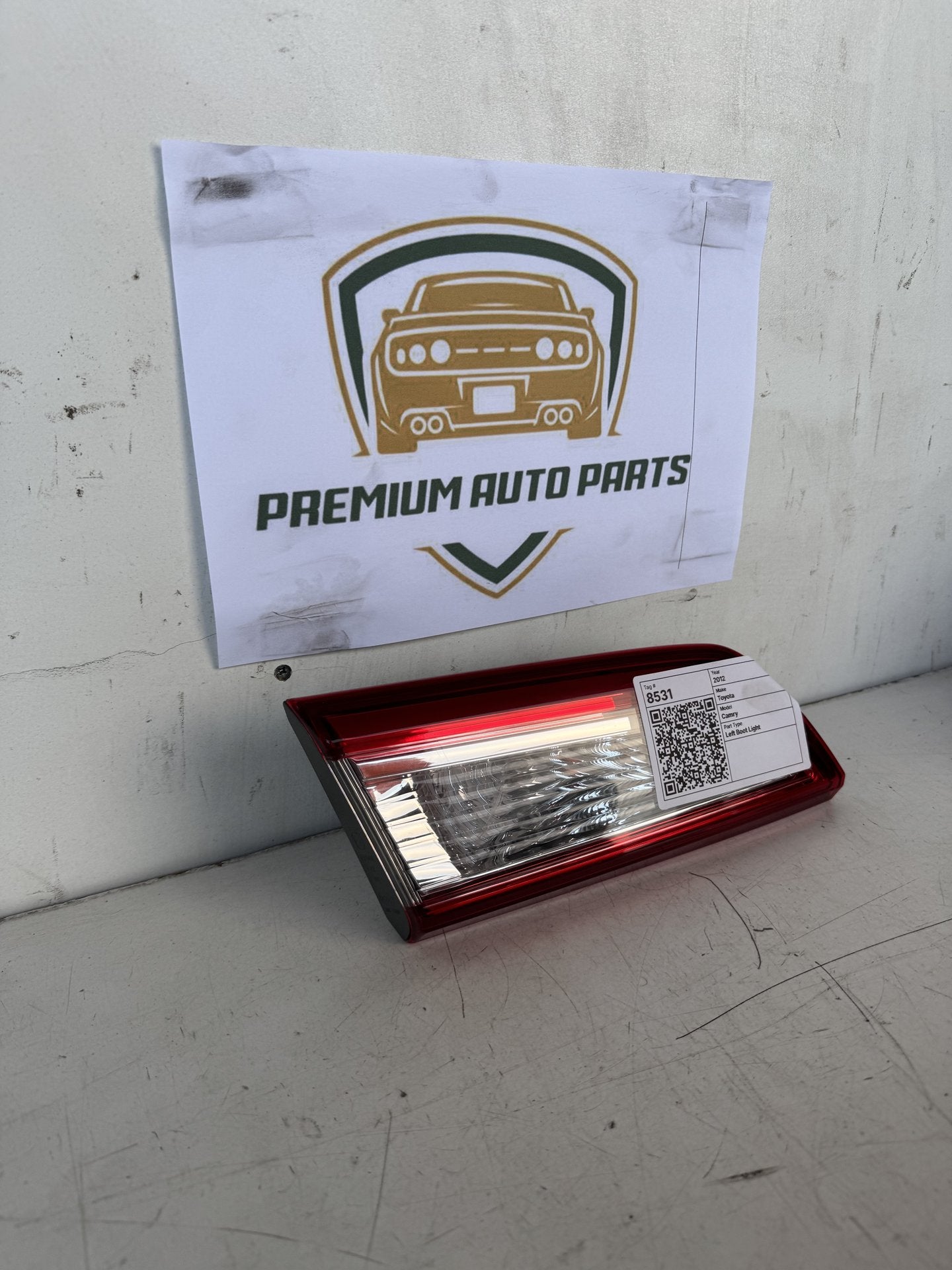 2012 Toyota Camry XV50 Sedan Left Boot Light