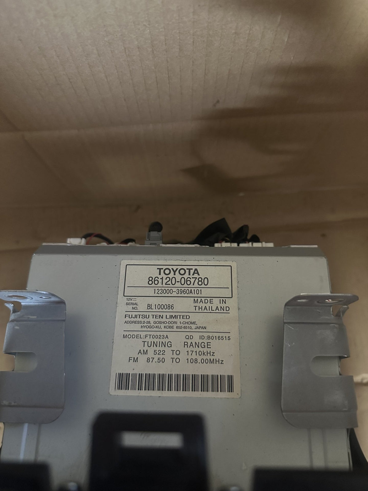Stereo Head Unit, 8612006780, 2014, Toyota, Camry