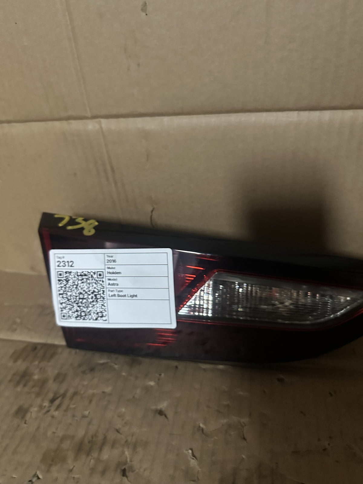 2016 Holden Astra BK Hatchback Left Boot Light 39032993