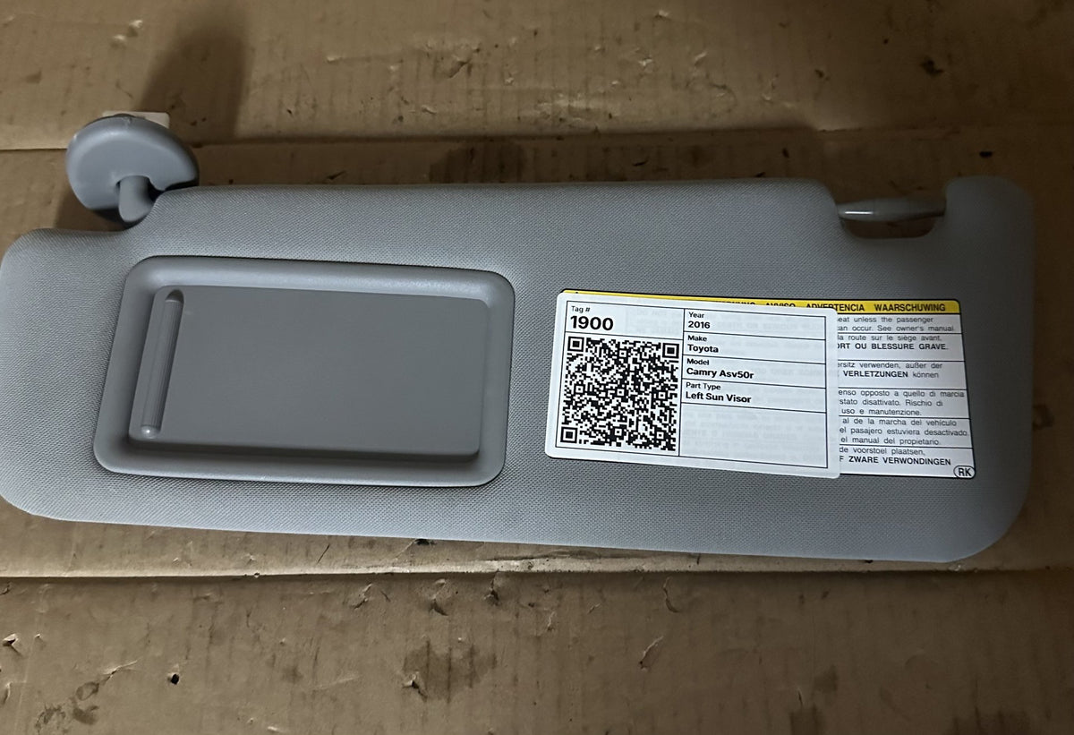 2016 Toyota Camry Sedan Left Sun Visor