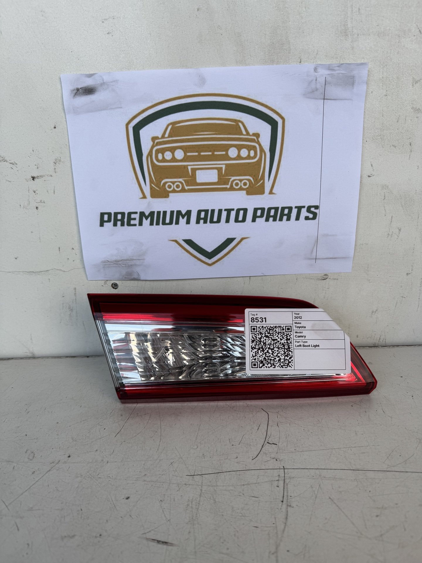 2012 Toyota Camry XV50 Sedan Left Boot Light