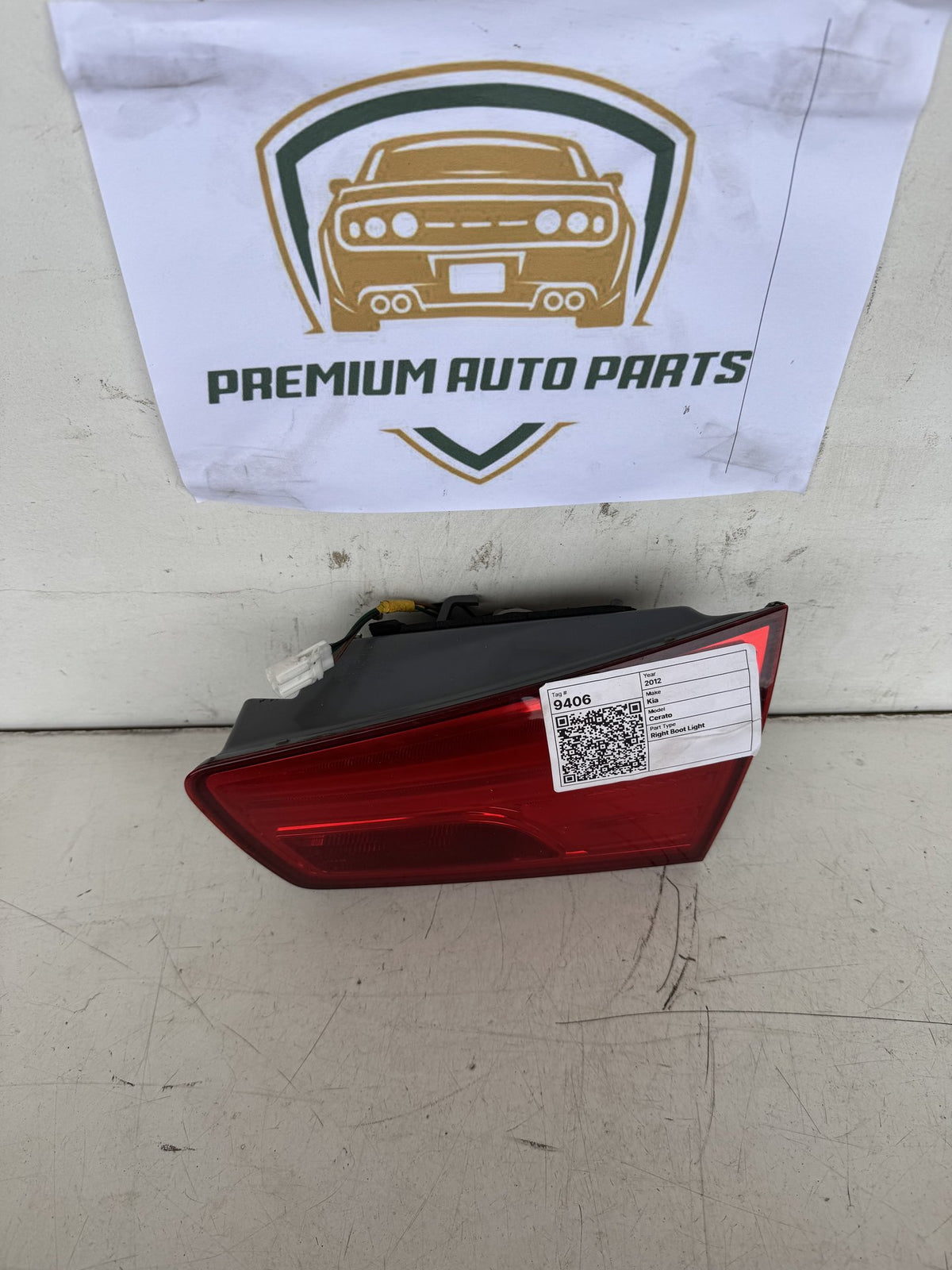 2012 Kia Cerato TD Hatchback Right Boot Light