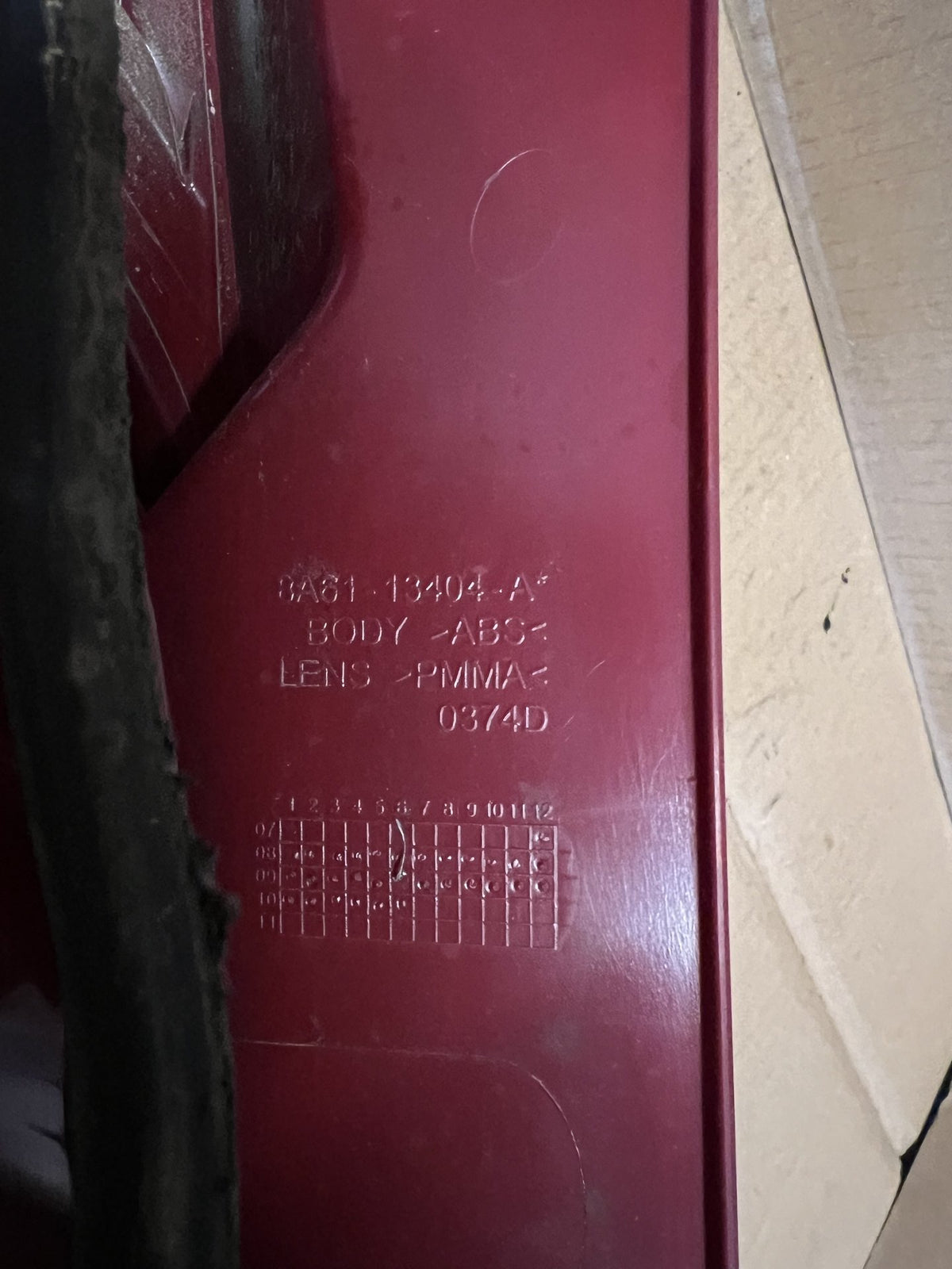 2010 Ford Fiesta - Right Taillight