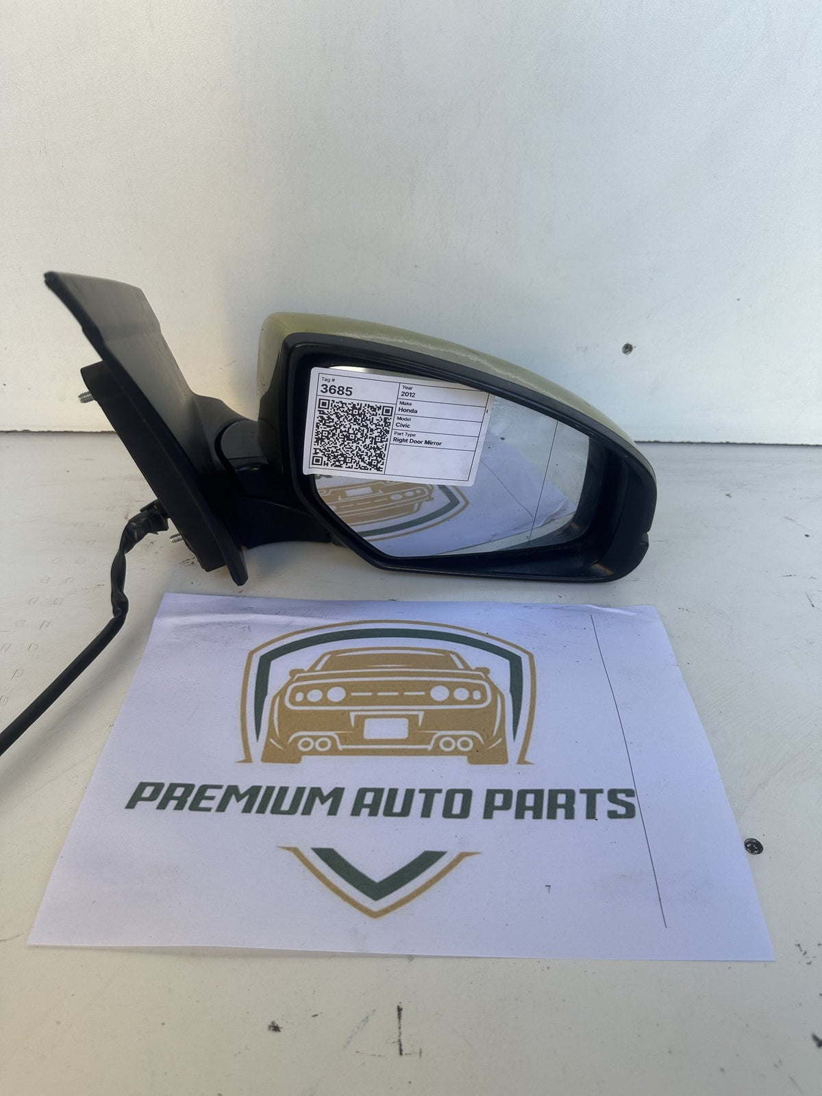 2012-2017 Honda Civic FK Hatchback Right Door Mirror 021157