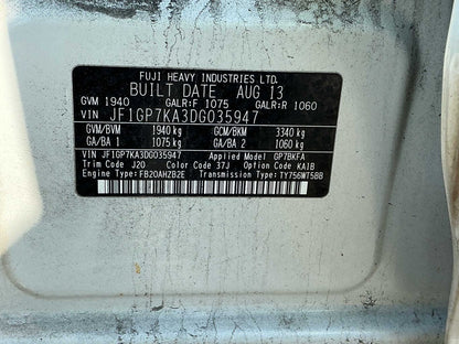 2013 Subaru XV I GP