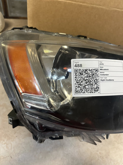 2010 Mitsubishi Outlander Outlander Station Wagon Right Headlight P8924