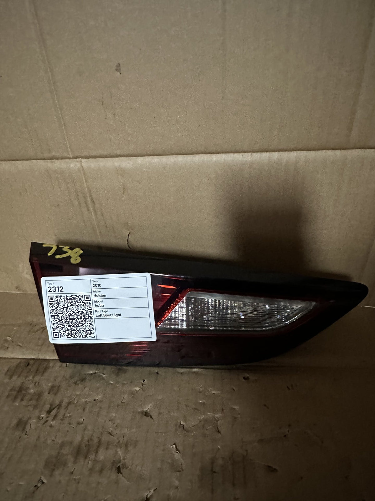 2016 Holden Astra BK Hatchback Left Boot Light 39032993