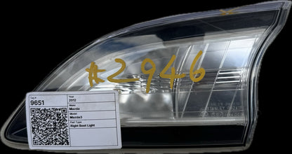 2012 Mazda Mazda3 Hatchback Right Boot Light