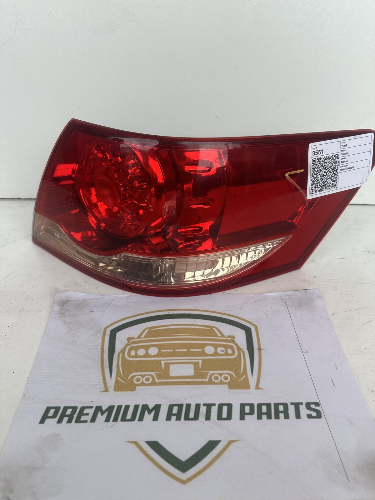 2008 Toyota Aurion GSV40R Sedan Right Taillight 06-113