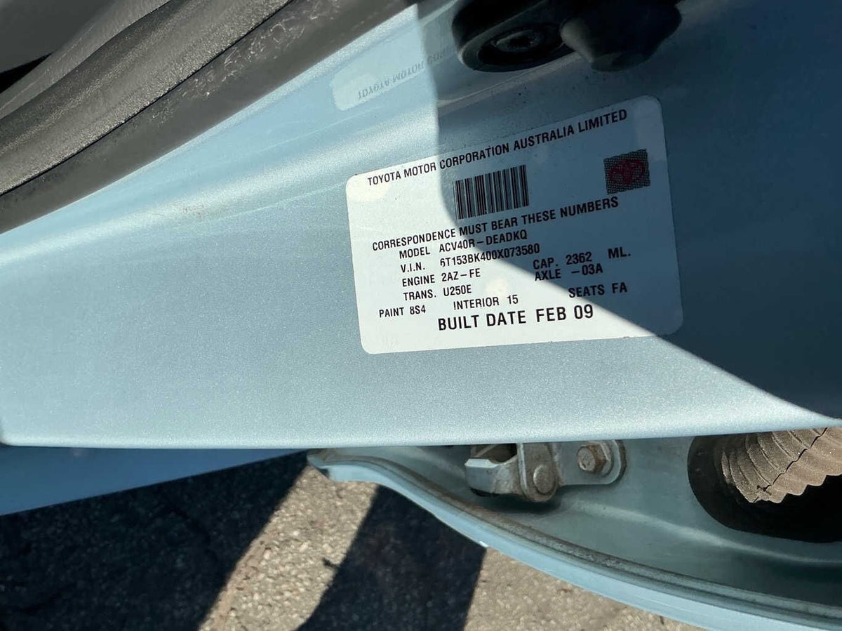 2009 Toyota Camry Altise XV40