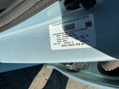 2009 Toyota Camry Altise XV40
