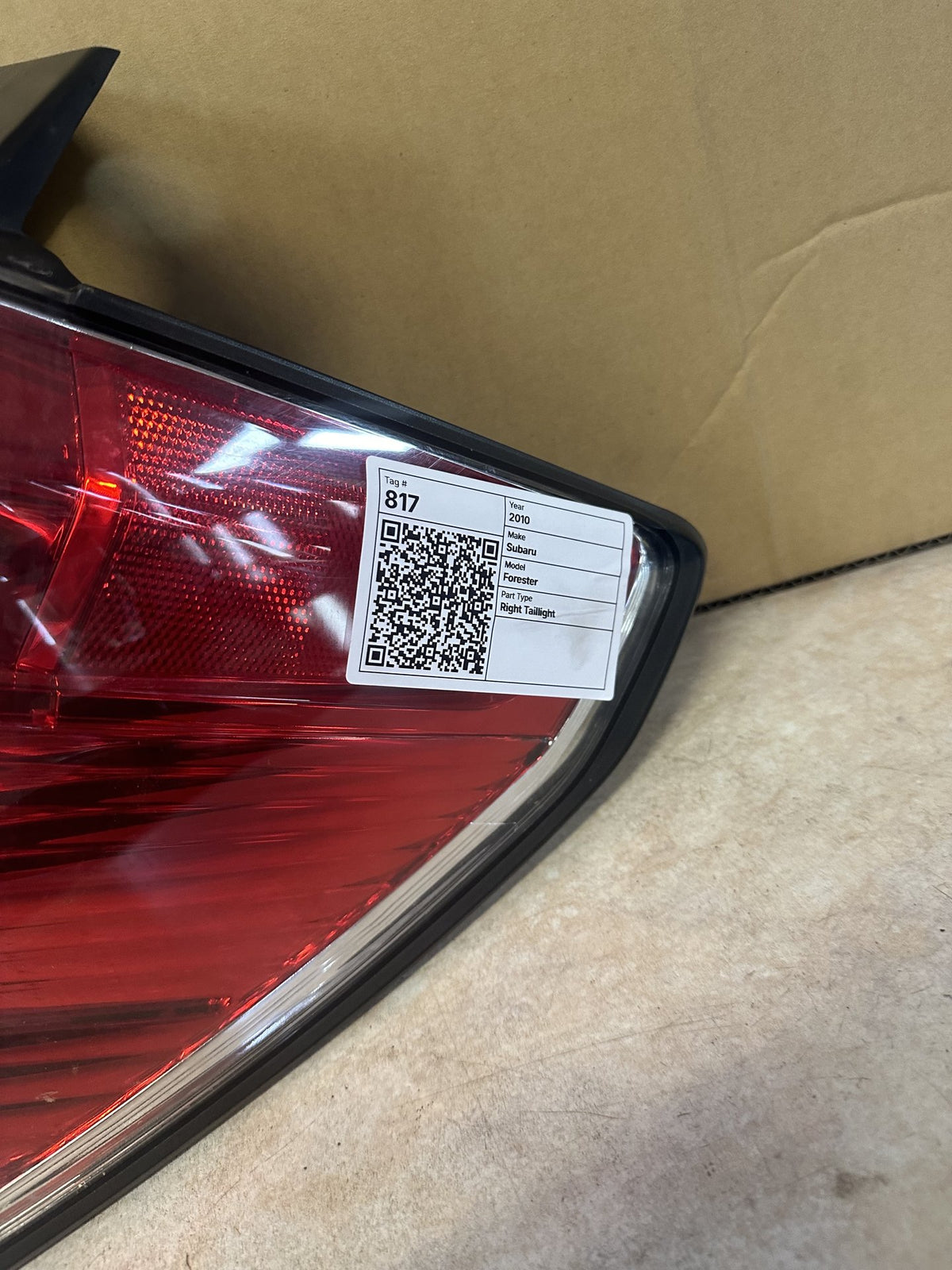 2010 Subaru Forester Forester SUV Right Taillight 22020046